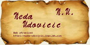 Neda Udovičić vizit kartica